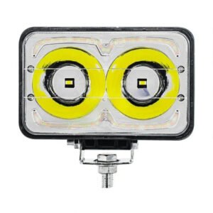 HJG W09 Classic 6.5 Inch Square LED Fog Light with White and Amber DRL