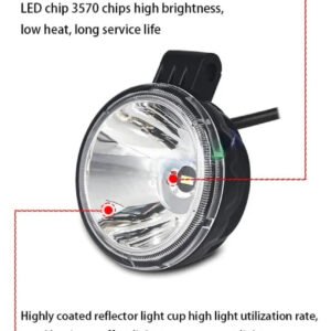 HJG W12 Classic 3 Inch Round LED Foglight with White and Amber DRL