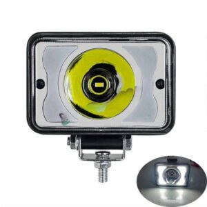 HJG W11 Classic 4x5 inch square LED fog light with white and amber DRL