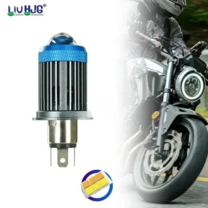HJG H4 Mini Jet LED Headlight white yellow dual beam motorcycle bulb