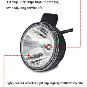 HJG W12 Classic 3 Inch Round LED Foglight with White and Amber DRL