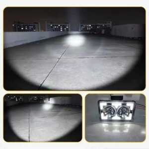 HJG W10 Classic 5x6 inch square LED fog light with white and amber DRL for cars and bikes