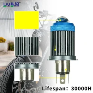 HJG H4 Mini Jet LED Headlight white yellow dual beam motorcycle bulb