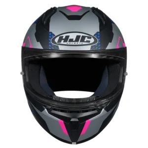 HJC C10 Aspa Helmet Silver Blue Pink full face helmet with wide visor and aerodynamic design