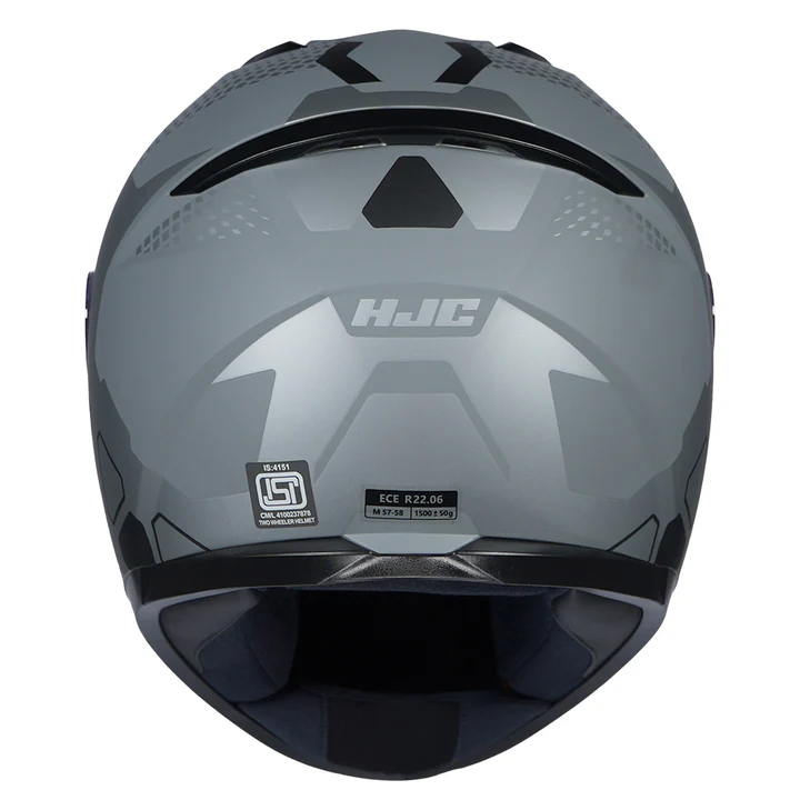 HJC C10 Aspa Helmet Grey Silver full face helmet with wide visor and ECE 22.06 certification