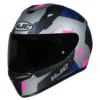 HJC C10 Aspa Helmet Silver Blue Pink full face helmet with wide visor and aerodynamic design