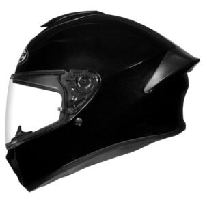 HJC C71 C7X Solid Metal Black full face helmet with dual visor and aerodynamic design