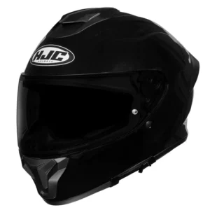 HJC C71 C7X Solid Metal Black full face helmet with dual visor and aerodynamic design