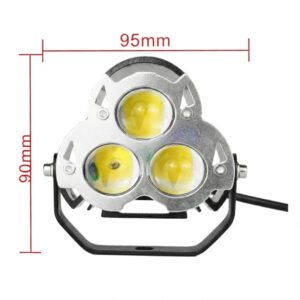 HJG G15 Dragon Triple Lens LED Fog Light 30W with White Yellow Flash Mode for Cars and Bikes