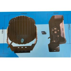 HJG God’s Eye 5 Lens Projector LED Fog Light with Red DRL for Bike Car SUV