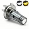 HJG H4 Mini Jet LED Headlight white yellow dual beam motorcycle bulb