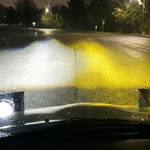 HJG H4 Mini Jet LED Headlight white yellow dual beam motorcycle bulb