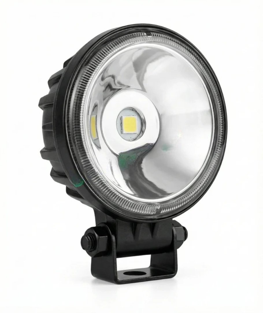HJG W12 Classic 3 Inch Round LED Foglight with White and Amber DRL