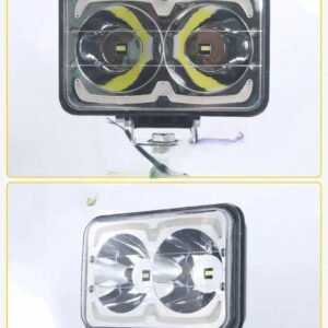 HJG W09 Classic 6.5 Inch Square LED Fog Light with White and Amber DRL