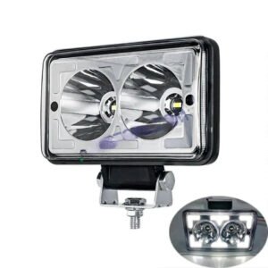 HJG W10 Classic 5x6 inch square LED fog light with white and amber DRL for cars and bikes