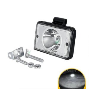 HJG W11 Classic 4x5 inch square LED fog light with white and amber DRL