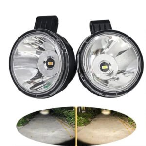HJG W12 Classic 3 Inch Round LED Foglight with White and Amber DRL