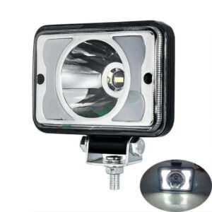 HJG W11 Classic 4x5 inch square LED fog light with white and amber DRL