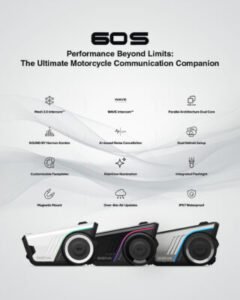Sena 60S motorcycle communication headset with Mesh 3.0 intercom and Harman Kardon speakers