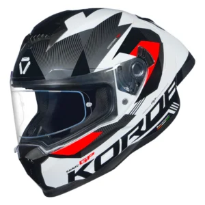 Korda Sonic GP Brave Helmet Red full face helmet with dual visor and ECE 22.06 certification