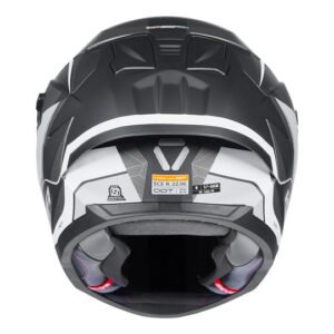 Korda Sonic GP Troy Helmet Grey full face helmet with dual visor and aerodynamic spoiler