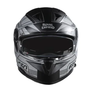 Royal Enfield Mettle Full Face Helmet Grey with high-impact PC-ABS shell