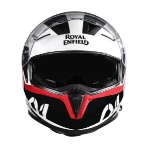 Royal Enfield Mettle Full Face Helmet White with high impact PC-ABS shell