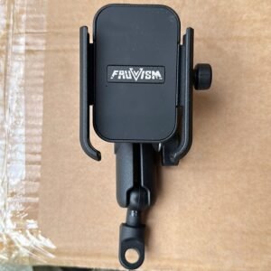 Fauvism 360 degree rotatable moto vlogging phone holder mounted on motorcycle handlebar