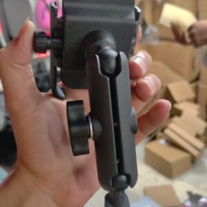 Fauvism 360 degree rotatable moto vlogging phone holder mounted on motorcycle handlebar