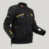 Royal Enfield Nirvik V2 Print Riding Jacket Black and Gold with CE certified armor