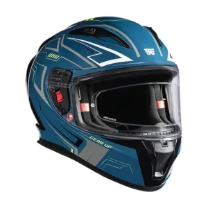 Royal Enfield SpeedX Full Face Helmet Teal with ISI and DOT certification