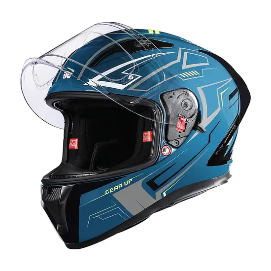 Royal Enfield SpeedX Full Face Helmet Teal with ISI and DOT certification