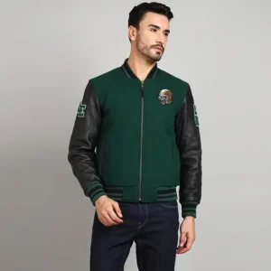 Royal Enfield Varsity Riding Jacket Green – Premium Motorcycle Jacket with CE Level 2 Protection