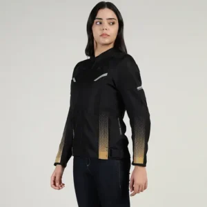Royal Enfield Tourer Women’s Riding Jacket Golden with CE Level 2 armour and breathable mesh design
