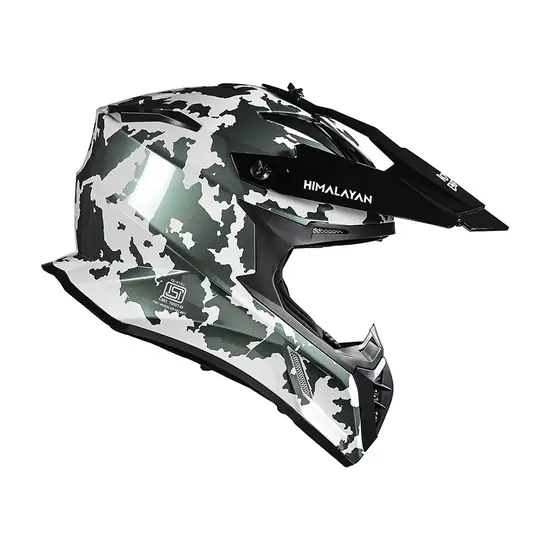 Royal Enfield Optimus Motocross Helmet Camo with adjustable peak and high ventilation