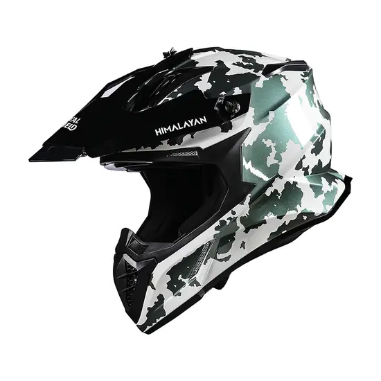 Royal Enfield Optimus Motocross Helmet Camo with adjustable peak and high ventilation
