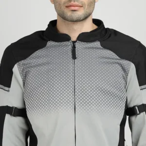 Royal Enfield High Street Eco Riding Jacket Light Grey with CE armor and breathable mesh design