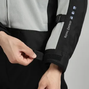 Royal Enfield High Street Eco Riding Jacket Light Grey with CE armor and breathable mesh design