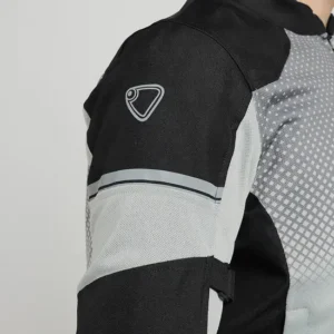 Royal Enfield High Street Eco Riding Jacket Light Grey with CE armor and breathable mesh design