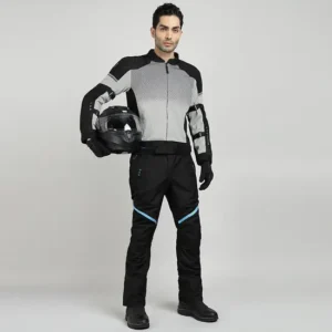 Royal Enfield High Street Eco Riding Jacket Light Grey with CE armor and breathable mesh design