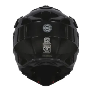 Royal Enfield Optimus Dual Sport Helmet Gloss Black with removable sun peak