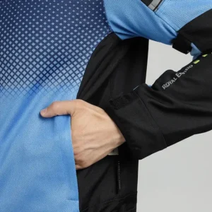 Royal Enfield High Street Eco Riding Jacket Blue with CE armors and breathable mesh design