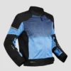 Royal Enfield High Street Eco Riding Jacket Blue with CE armors and breathable mesh design