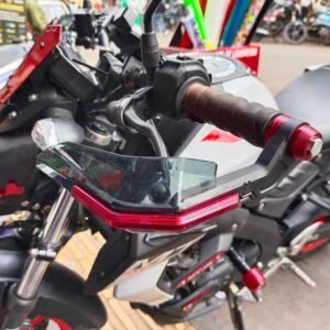 Hand Protector Economy universal motorcycle hand guard installed on bike handlebar