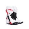 Mocha Knight Track Approved Motorcycle Riding Boots White Red CE Certified