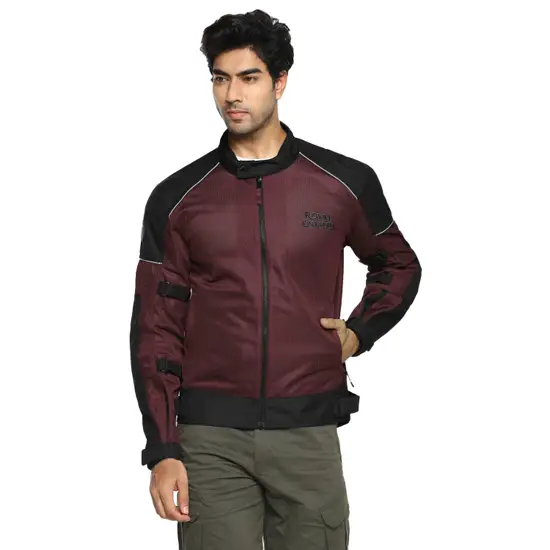 Royal Enfield Streetwind V2 Riding Jacket Shell Red lightweight mesh riding jacket