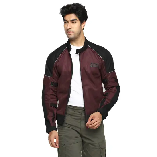 Royal Enfield Streetwind V2 Riding Jacket Shell Red lightweight mesh riding jacket