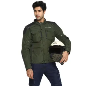Royal Enfield Khardungla V2 riding jacket shell olive waterproof adventure jacket