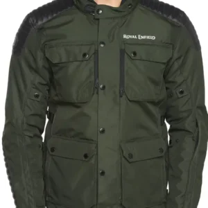 Royal Enfield Khardungla V2 riding jacket shell olive waterproof adventure jacket