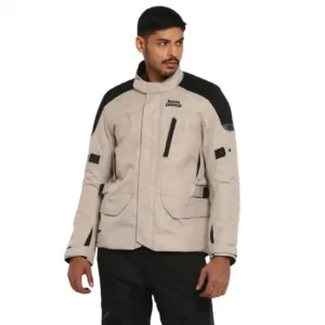 Royal Enfield Gravity Drystar Khaki Riding Jacket – Waterproof CE Level 2 Protection